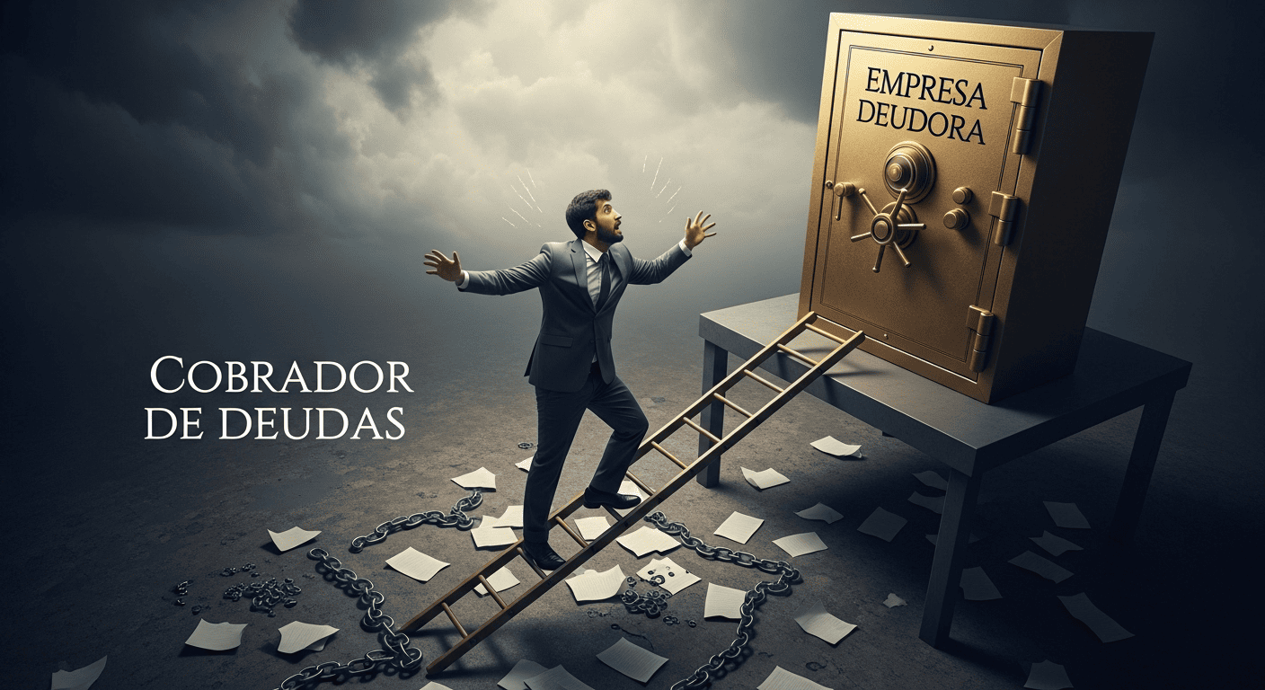 Imagen de una balanza soportando la deuda de una empresa