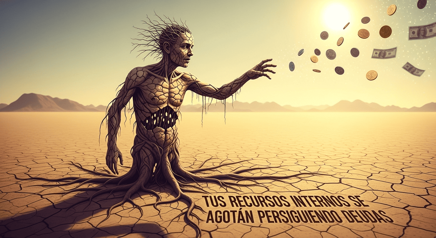 Imagen de una balanza soportando la deuda de una empresa