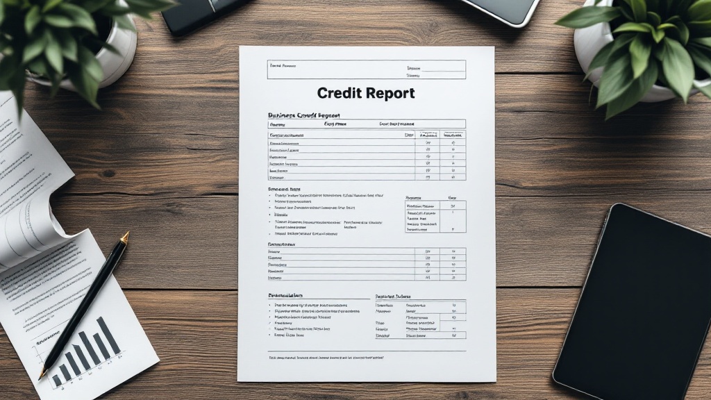Informe de crédito empresarial sobre un escritorio limpio, ideal para aprender cómo evitar morosos en tu empresa.